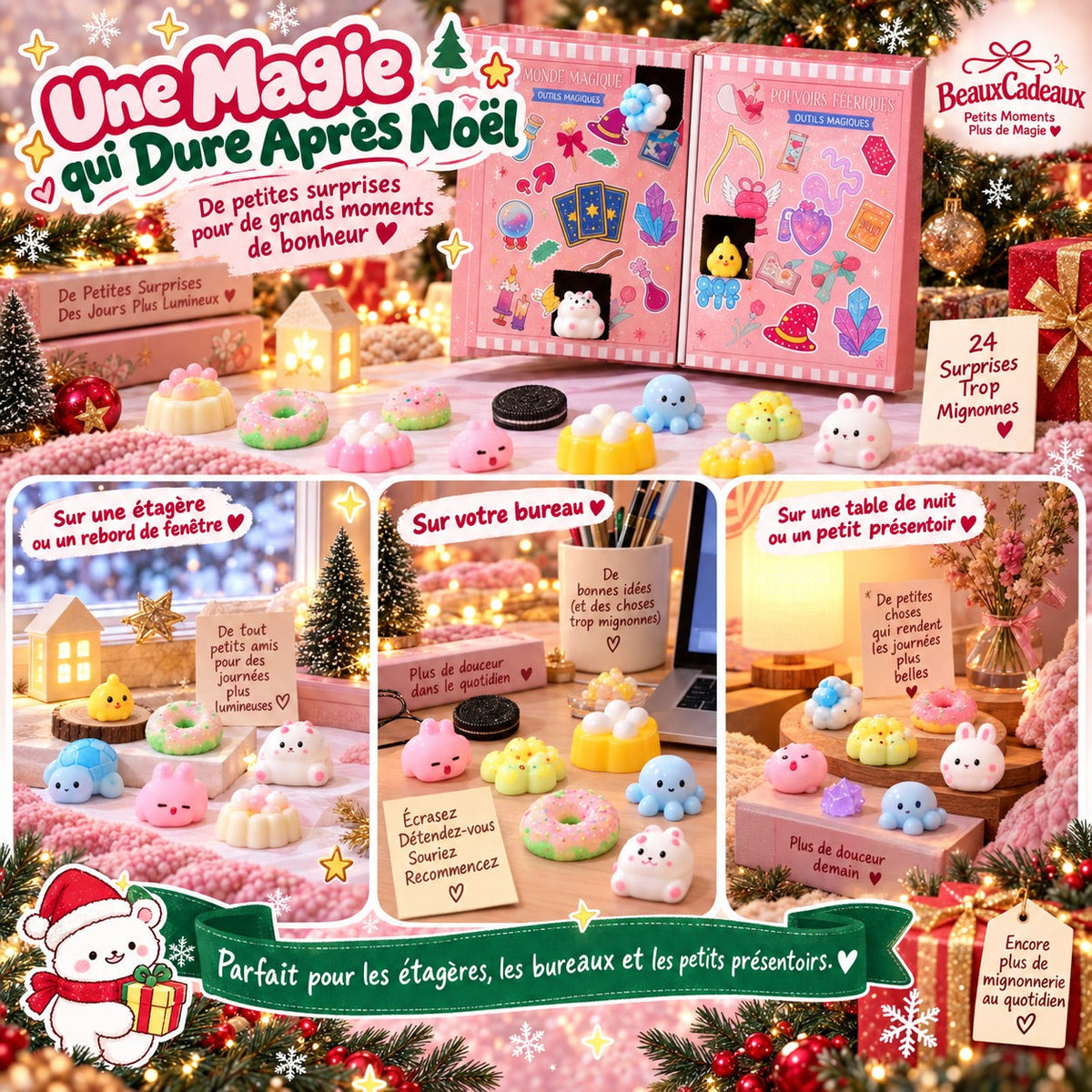 Calendrier de l'Avent Squishy Magique Beaux Cadeaux