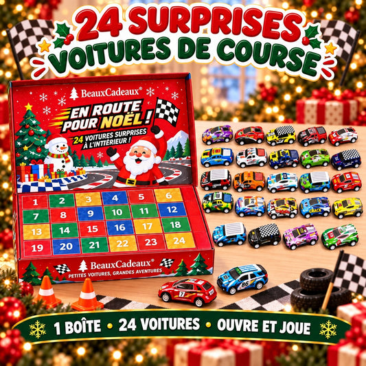 Calendrier de l'Avent Voitures de Course Beaux Cadeaux