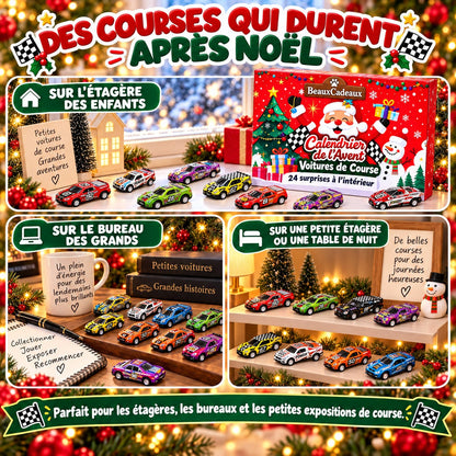 Calendrier de l'Avent Voitures de Course Beaux Cadeaux