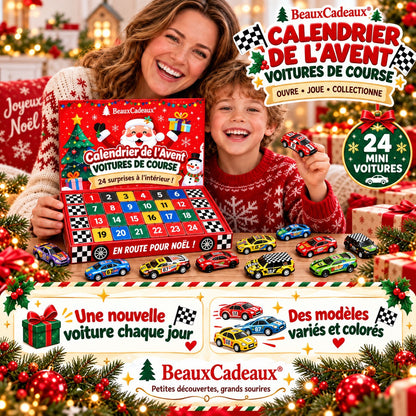 Calendrier de l'Avent Voitures de Course Beaux Cadeaux