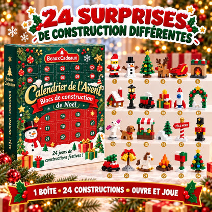 Calendrier de l'Avent Coffret de Construction de Noël Beaux Cadeaux
