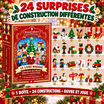 Calendrier de l'Avent Blocs de Construction de Noël Beaux Cadeaux