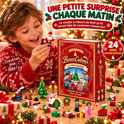 Calendrier de l'Avent Blocs de Construction de Noël Beaux Cadeaux