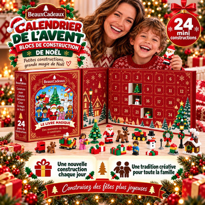 Calendrier de l'Avent Blocs de Construction de Noël Beaux Cadeaux
