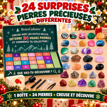 Calendrier de l'Avent Pierres Précieuses Beaux Cadeaux