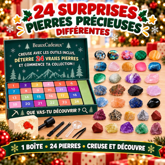 Calendrier de l'Avent Pierres Précieuses Beaux Cadeaux