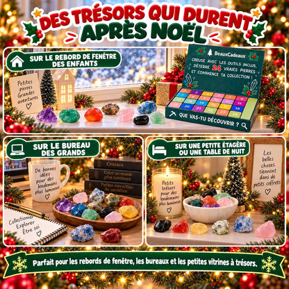 Calendrier de l'Avent Pierres Précieuses Beaux Cadeaux