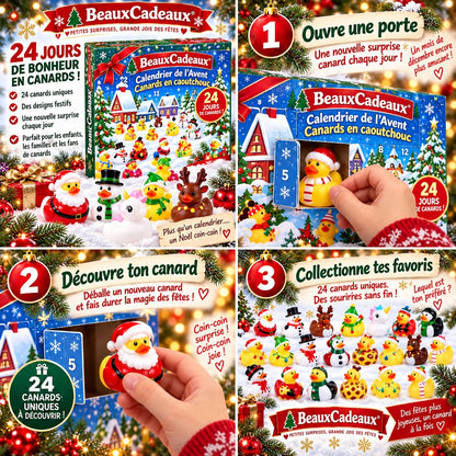 Calendrier de l'Avent Canards en Caoutchouc Beaux Cadeaux
