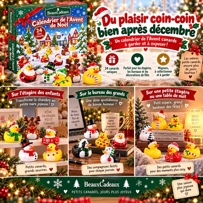 Calendrier de l'Avent Canards en Caoutchouc Beaux Cadeaux