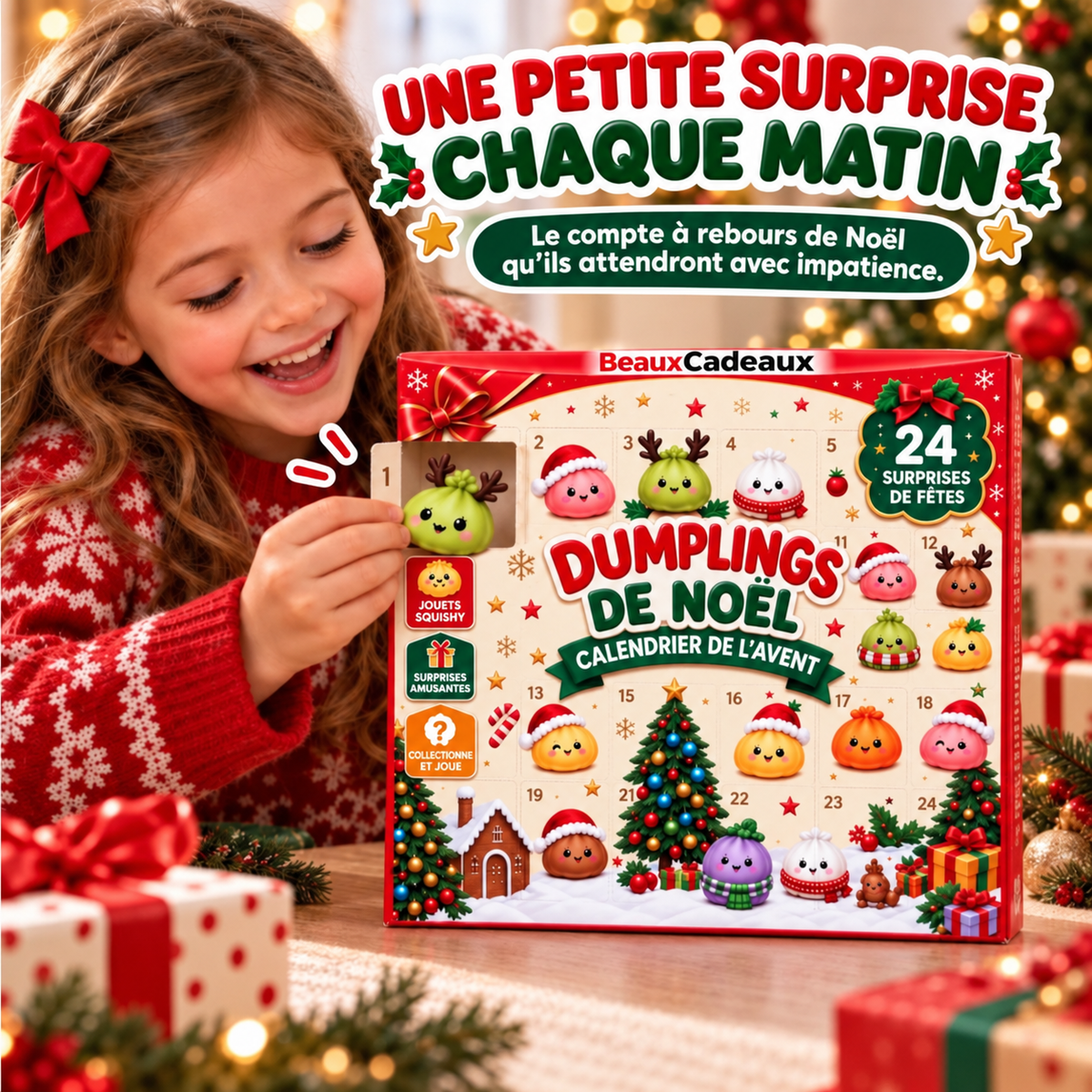 Calendrier de l'Avent Dumplings Beaux Cadeaux