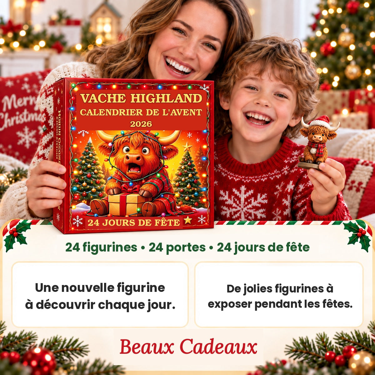 Calendrier de l'Avent Vaches des Highlands 2026 Beaux Cadeaux