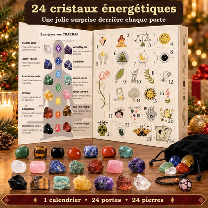 Calendrier de l'Avent Cristaux Énergétiques Beaux Cadeaux