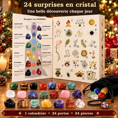 Calendrier de l'Avent Cristaux Énergétiques Beaux Cadeaux