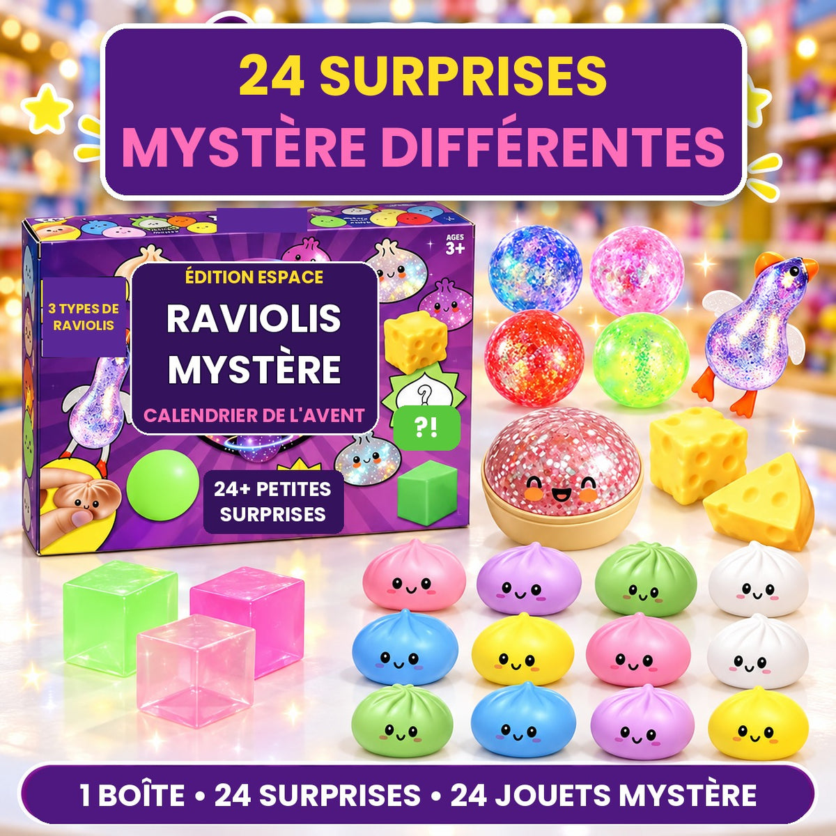Calendrier de l'Avent Raviolis Mystère Beaux Cadeaux
