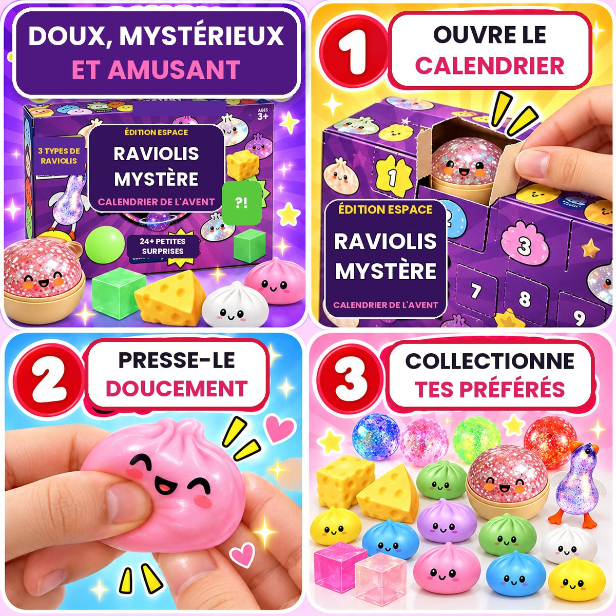 Calendrier de l'Avent Raviolis Mystère Beaux Cadeaux