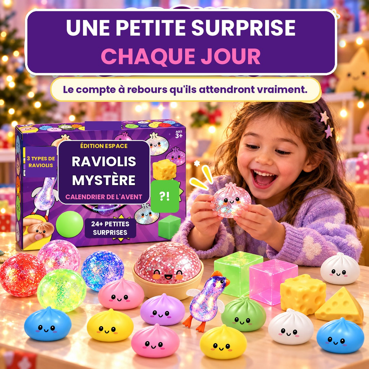 Calendrier de l'Avent Raviolis Mystère Beaux Cadeaux