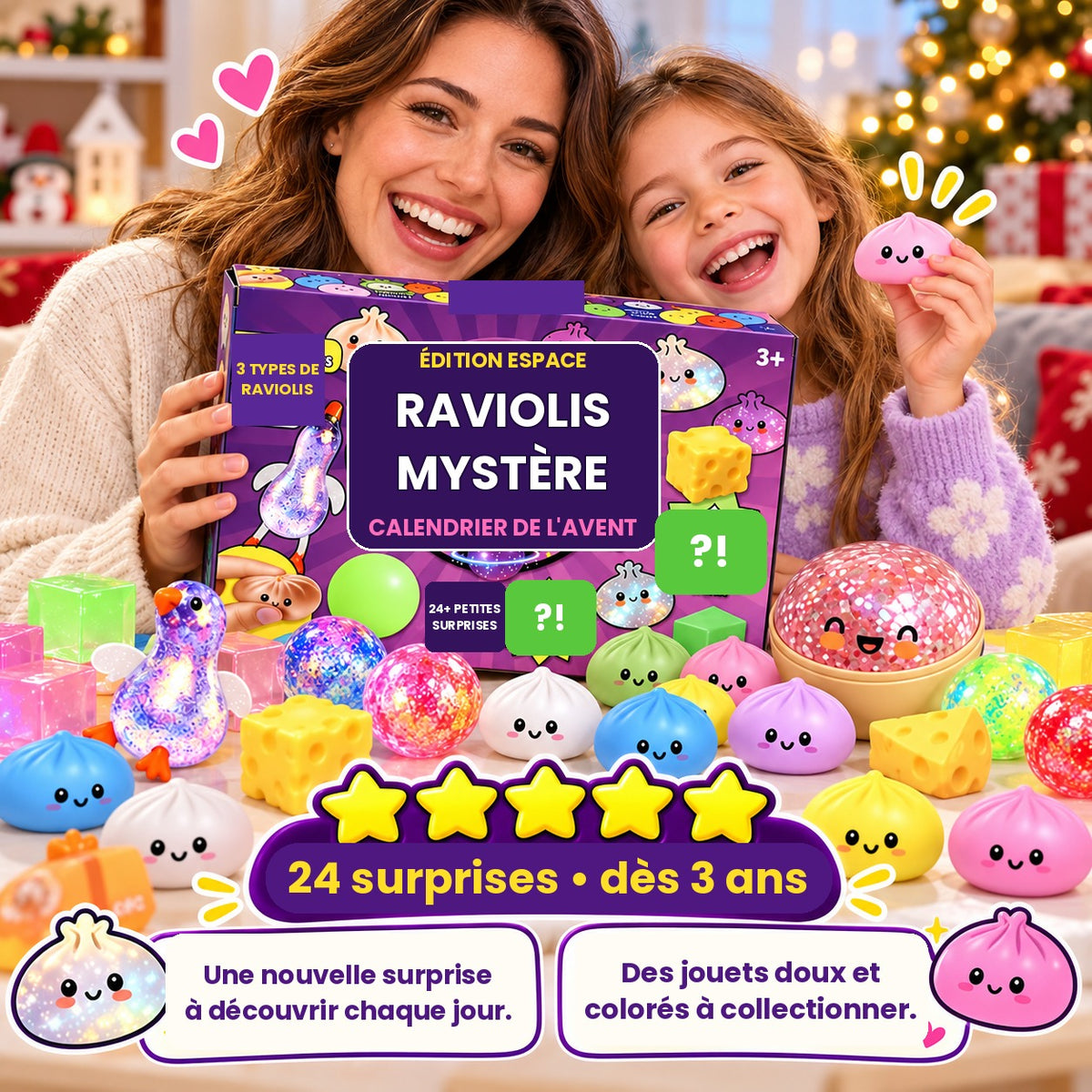 Calendrier de l'Avent Raviolis Mystère Beaux Cadeaux